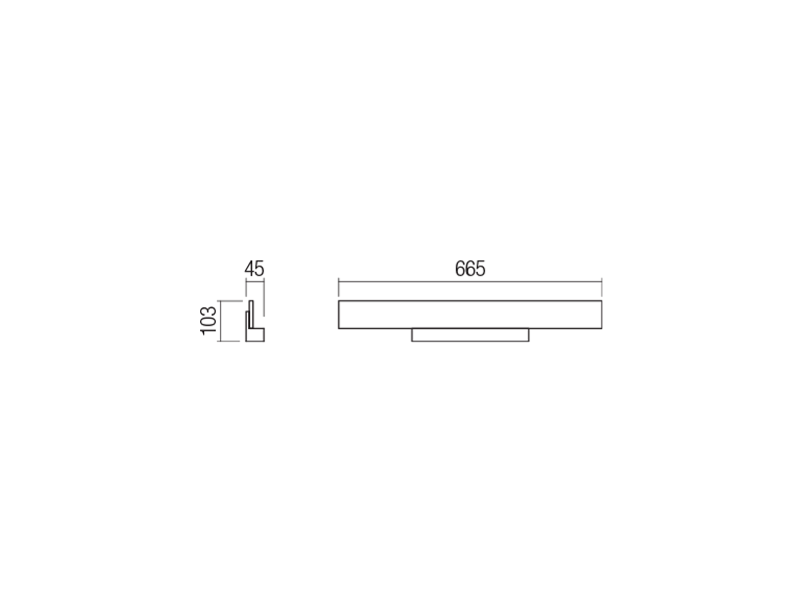 Nástěnné LED svítidlo Well bílé, 18W, 3000K, 66,5cm