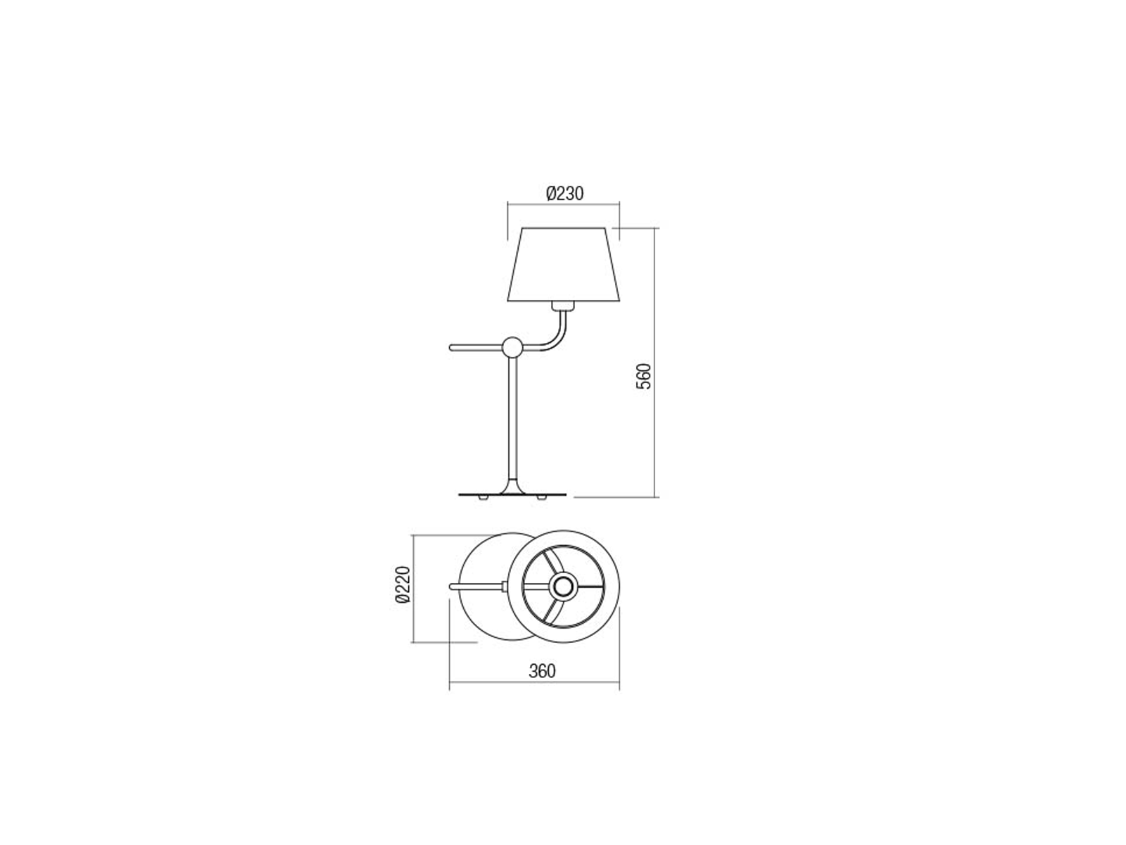 Stolní lampa Morris matně bílá, E27, 56cm