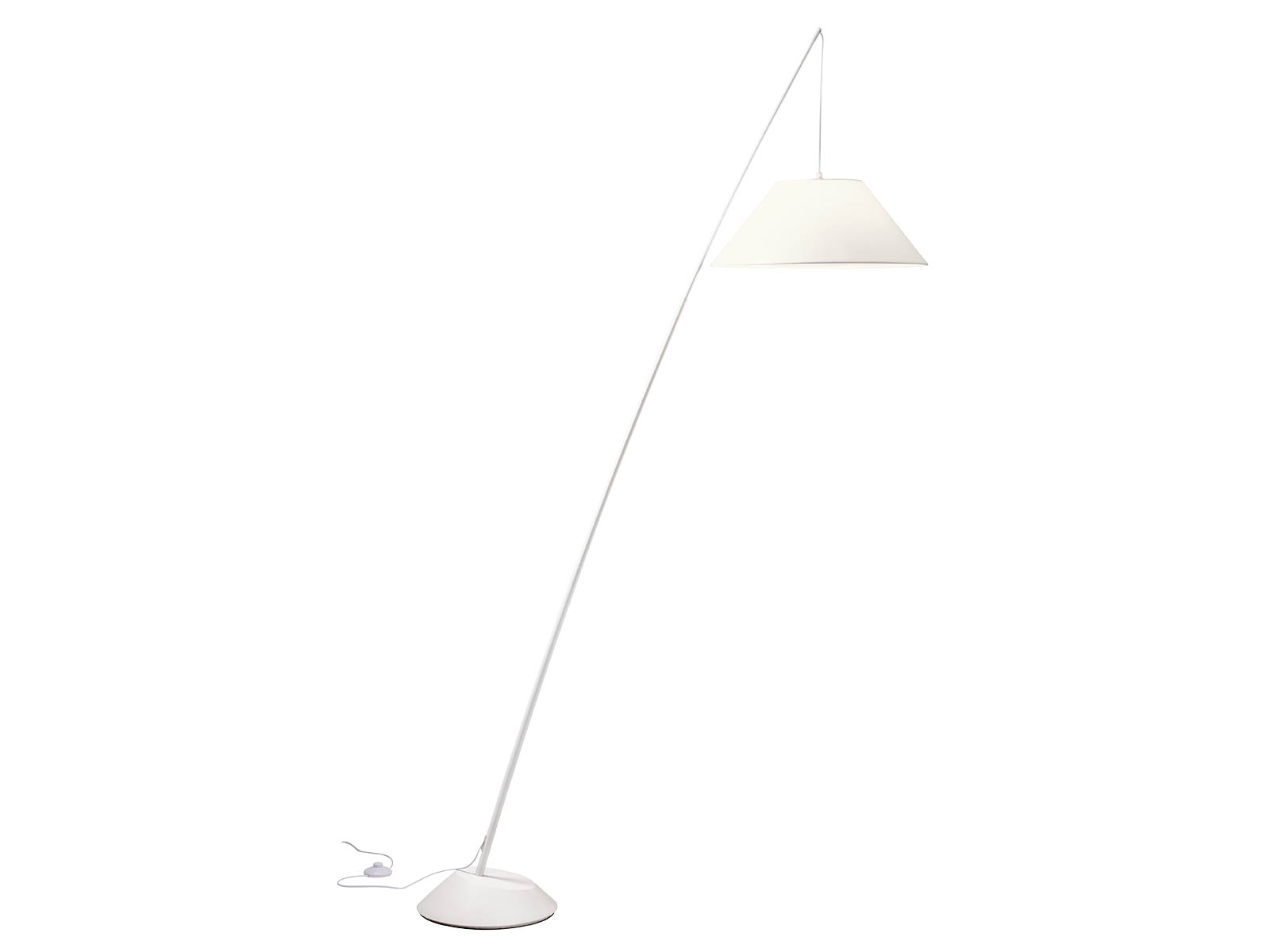 Stojací lampa Fisher matně bílá, E27, 235cm