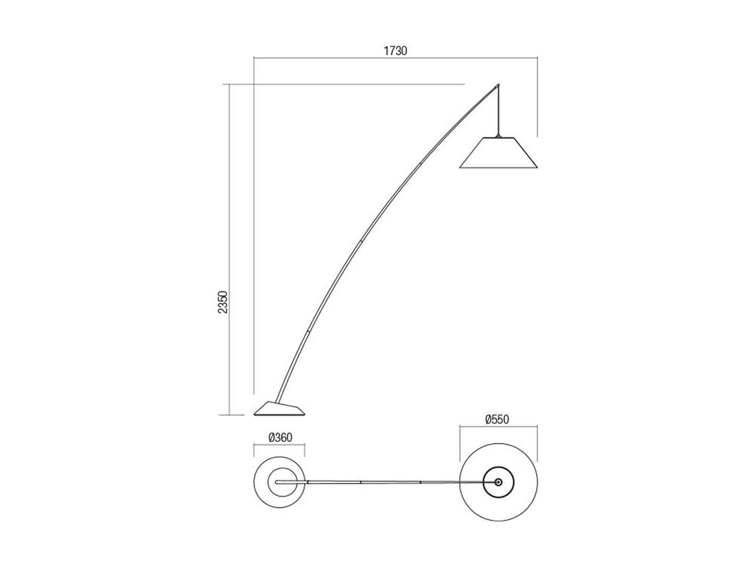 Stojací lampa Fisher matně bílá, E27, 235cm