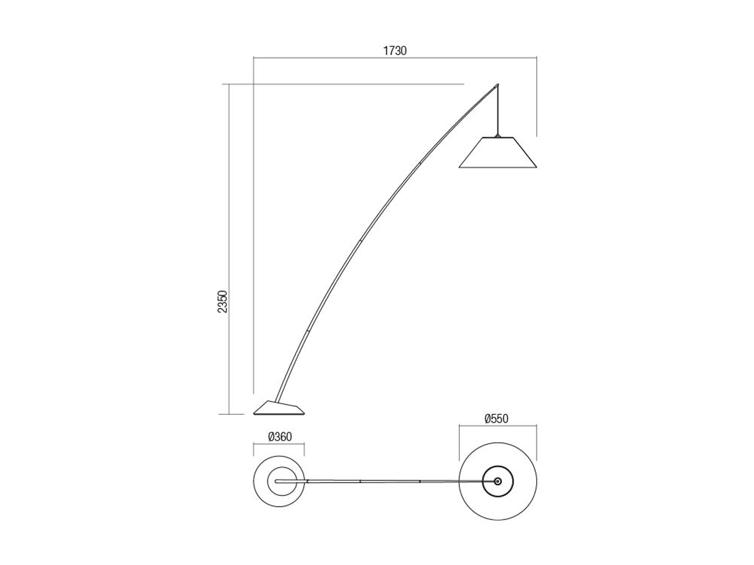 Stojací lampa Fisher matně bílá, E27, 235cm