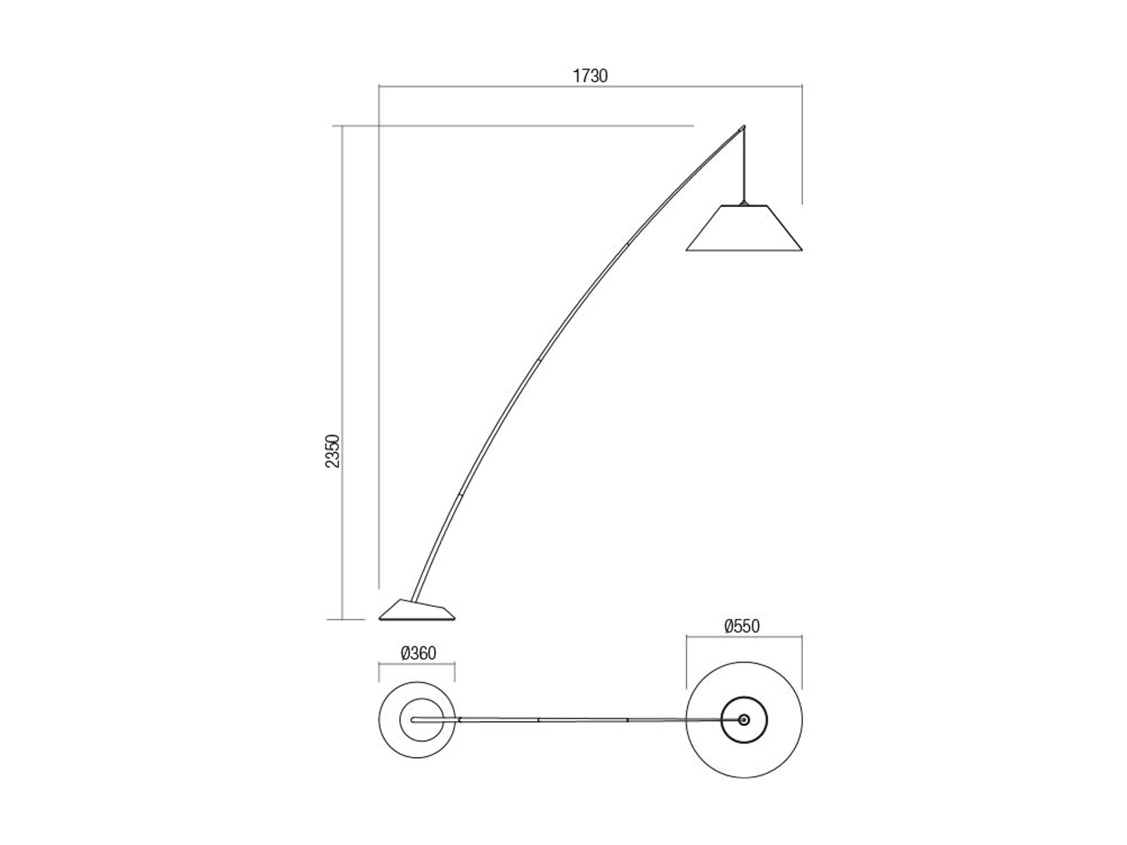 Stojací lampa Fisher matně bílá, E27, 235cm