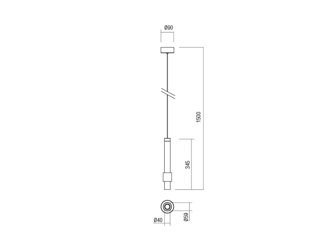 Závěsné LED svítidlo Tycon pískově bílé 6W, 3000K, 34cm