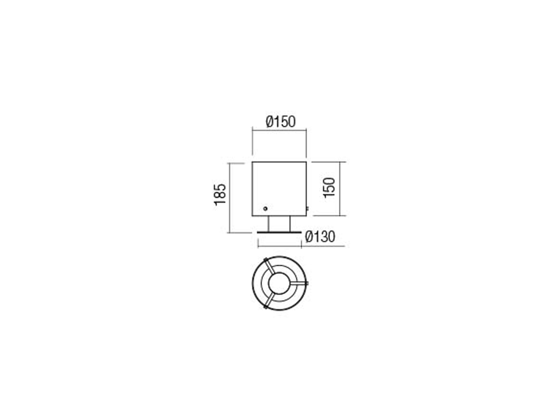 Stolní lampa Lou kouřově šedá, E27, ø13cm