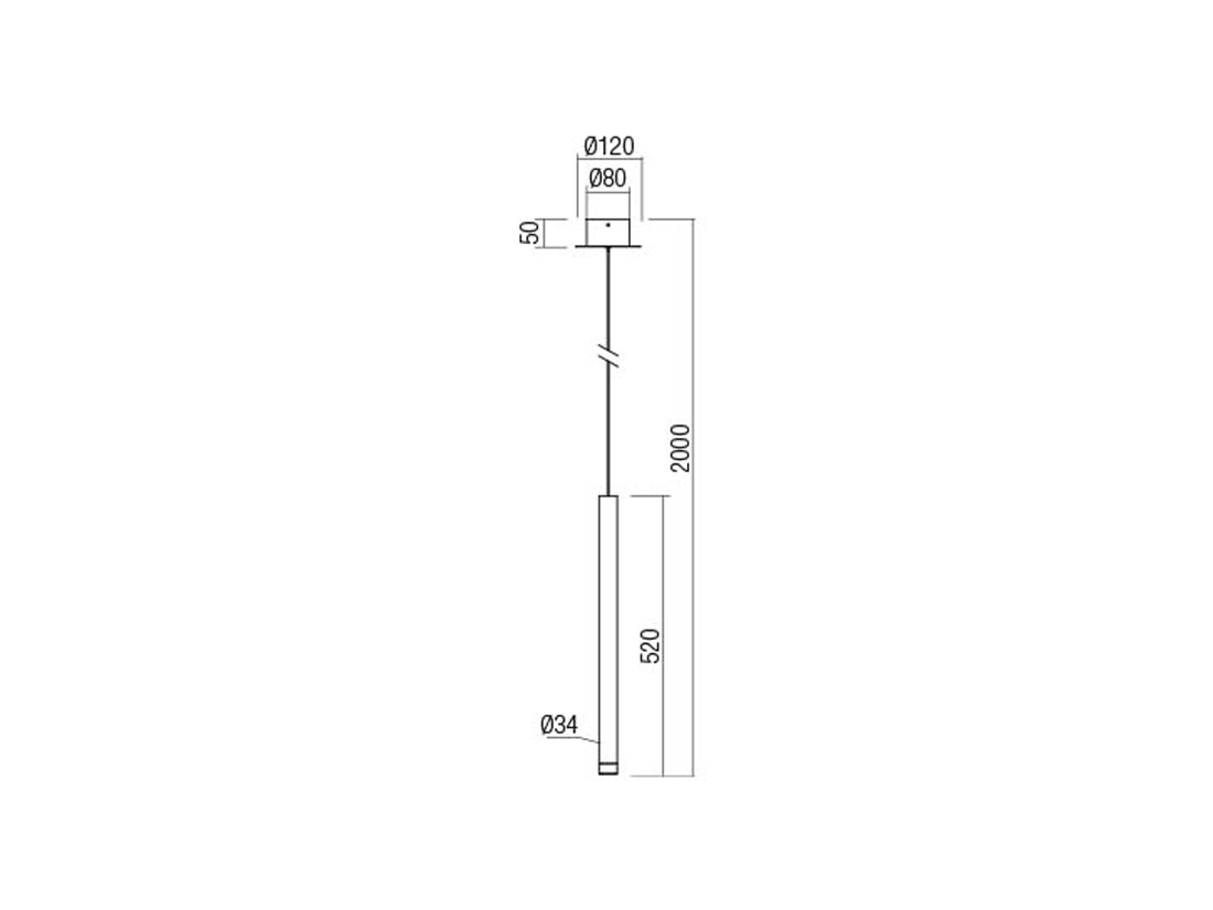 Závěsné LED svítidlo Madison saténově zlaté, 4W, 3000K, 200cm