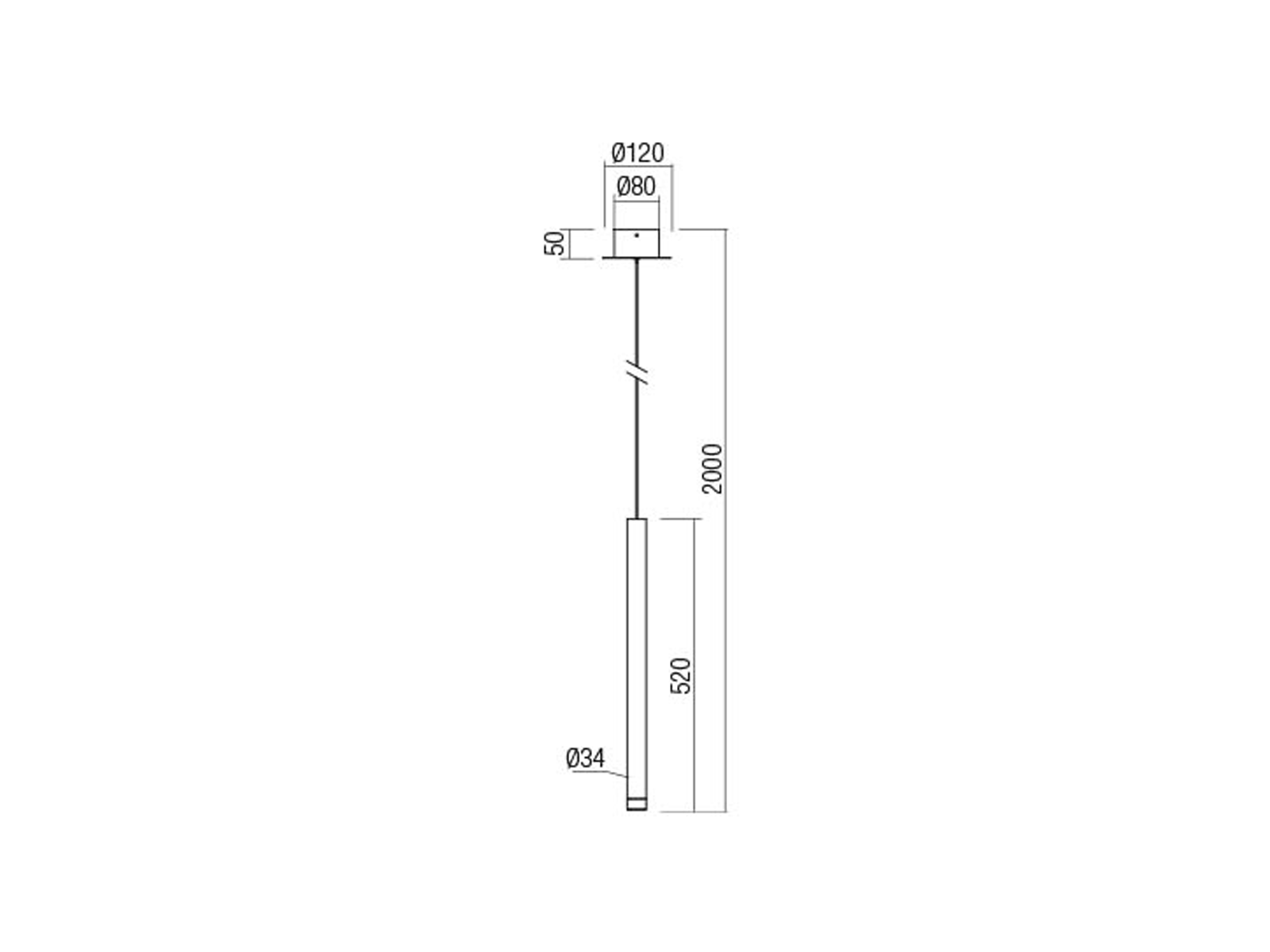 Závěsné LED svítidlo Madison saténově zlaté, 4W, 3000K, 200cm