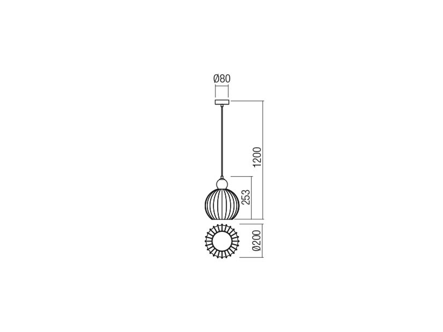 Závěsné svítidlo Plumen opal, E14, ø20cm