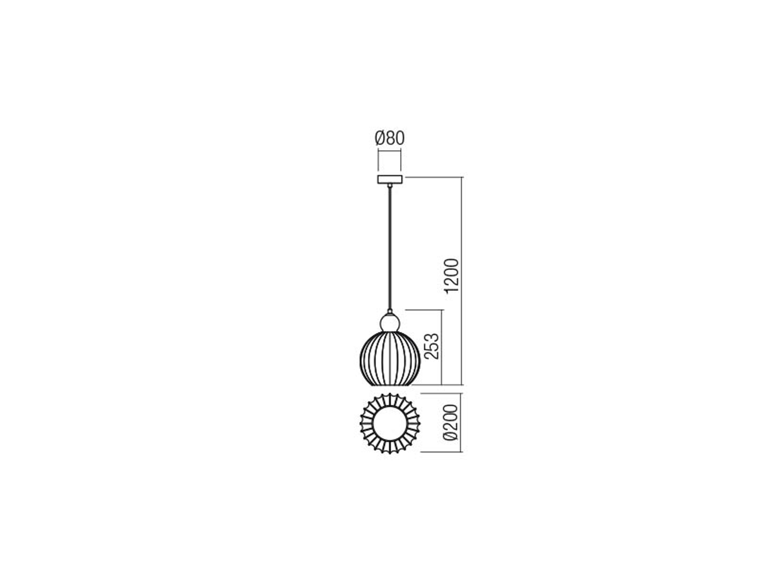 Závěsné svítidlo Plumen opal, E14, ø20cm