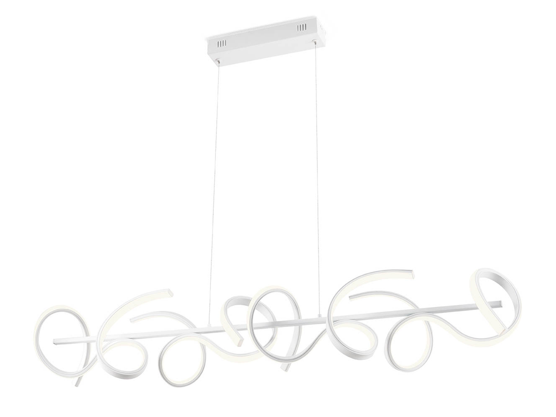 Závěsné LED stmívatelné svítidlo Godart matně bílé, 37W, 3000K, 99cm