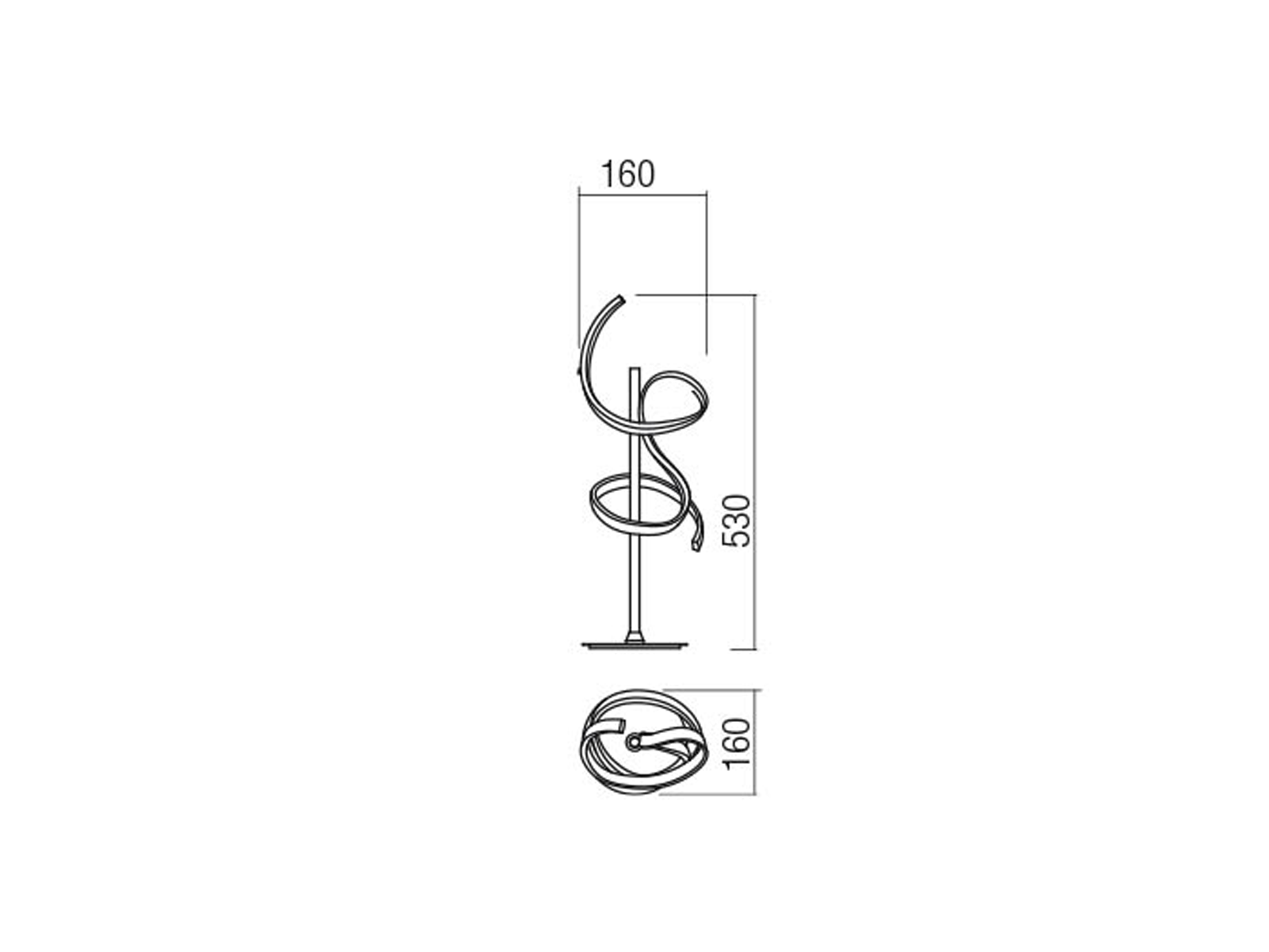 Stolní LED stmívatelná lampa Godart matně bílá, 11,5W, 3000K, 53cm