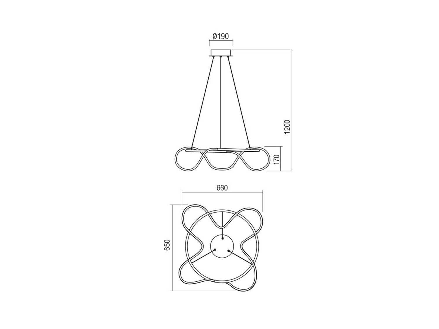 Závěsné LED stmívatelné svítidlo Corral matně zlaté, 32W, 3000K, ø65cm