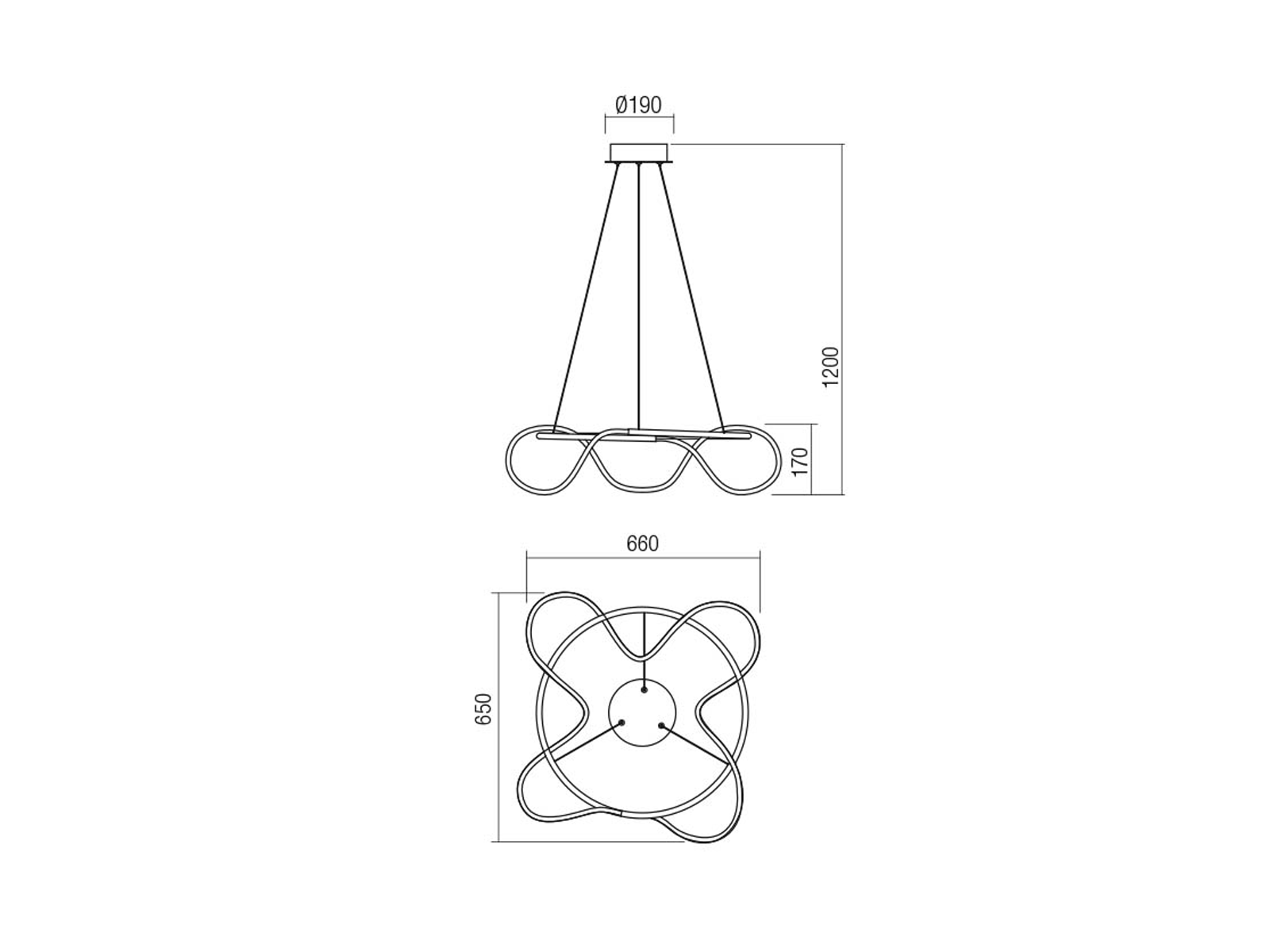 Závěsné LED stmívatelné svítidlo Corral matně zlaté, 32W, 3000K, ø65cm