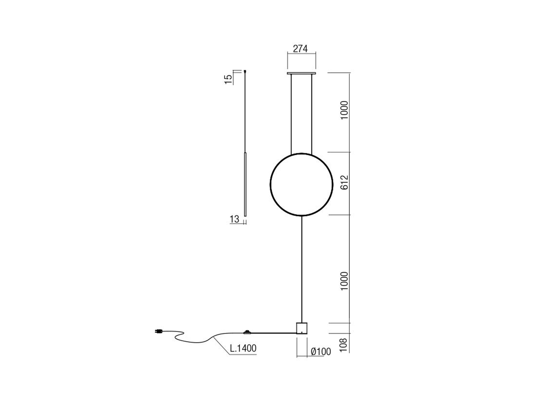 Závěsné LED svítidlo Slick matně zlaté, 19W, 3000K, ø61cm