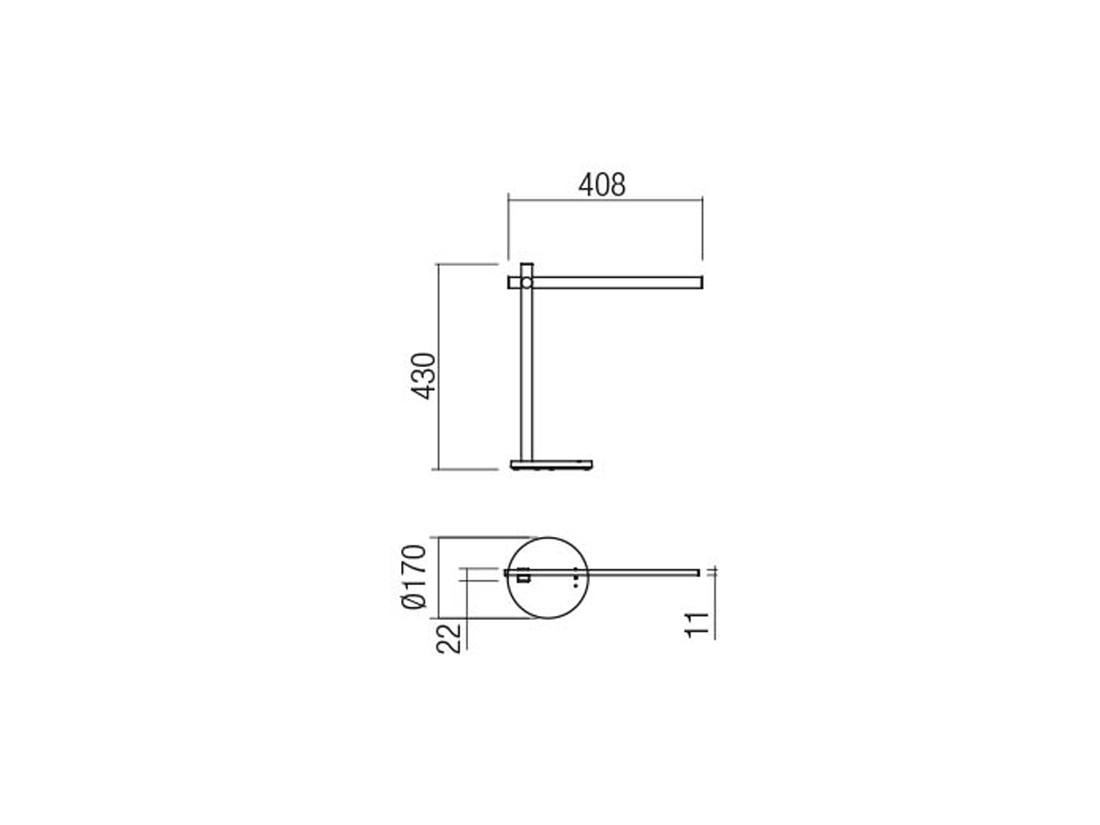 Stolní LED lampa Omeo pískově bílá, 5,5W, 3000, 4500, 6500K, 43cm