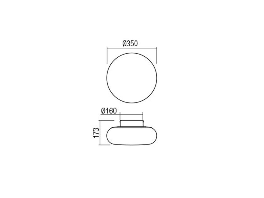 Stropní LED svítidlo Ubis pískově bílé, 25W, 3000K, 4000K, 5000K, ø35cm