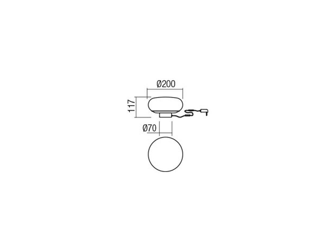 Stolní LED lampa Ubis pískově bílé, 15W, 3000K, 4000K, 5000K, ø20cm