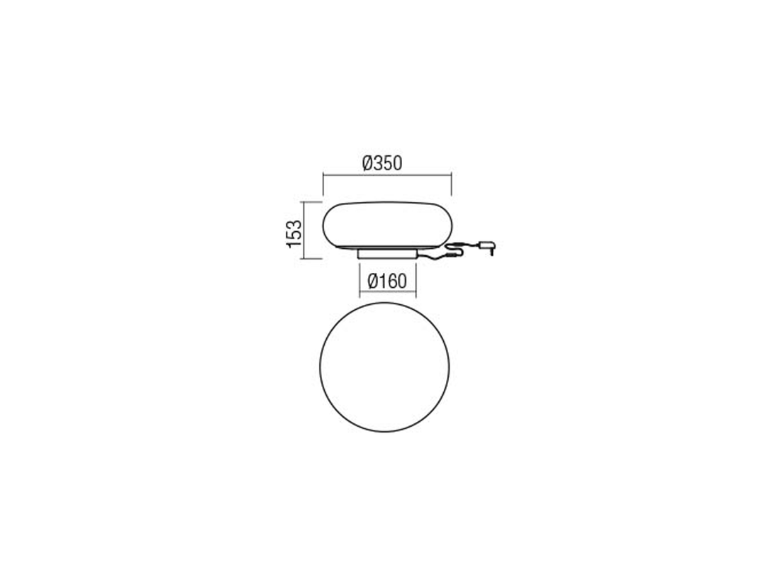 Stolní LED lampa Ubis pískově bílé, 25W, 3000K, 4000K, 5000K, ø35cm