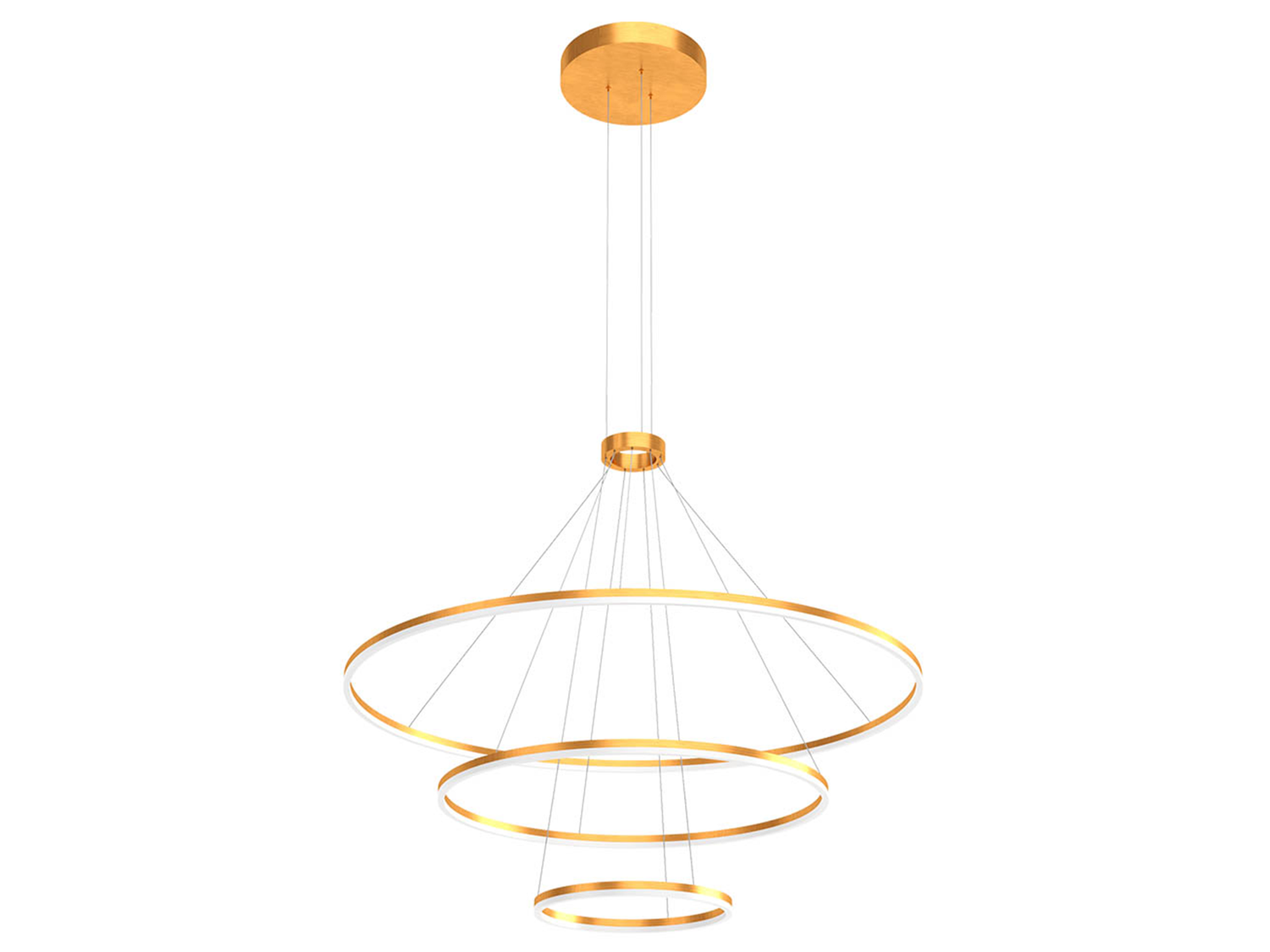 Závěsné LED stmívatelné svítidlo Orbit bronz, 151W, 3000K, ø120, ø80, ø40cm