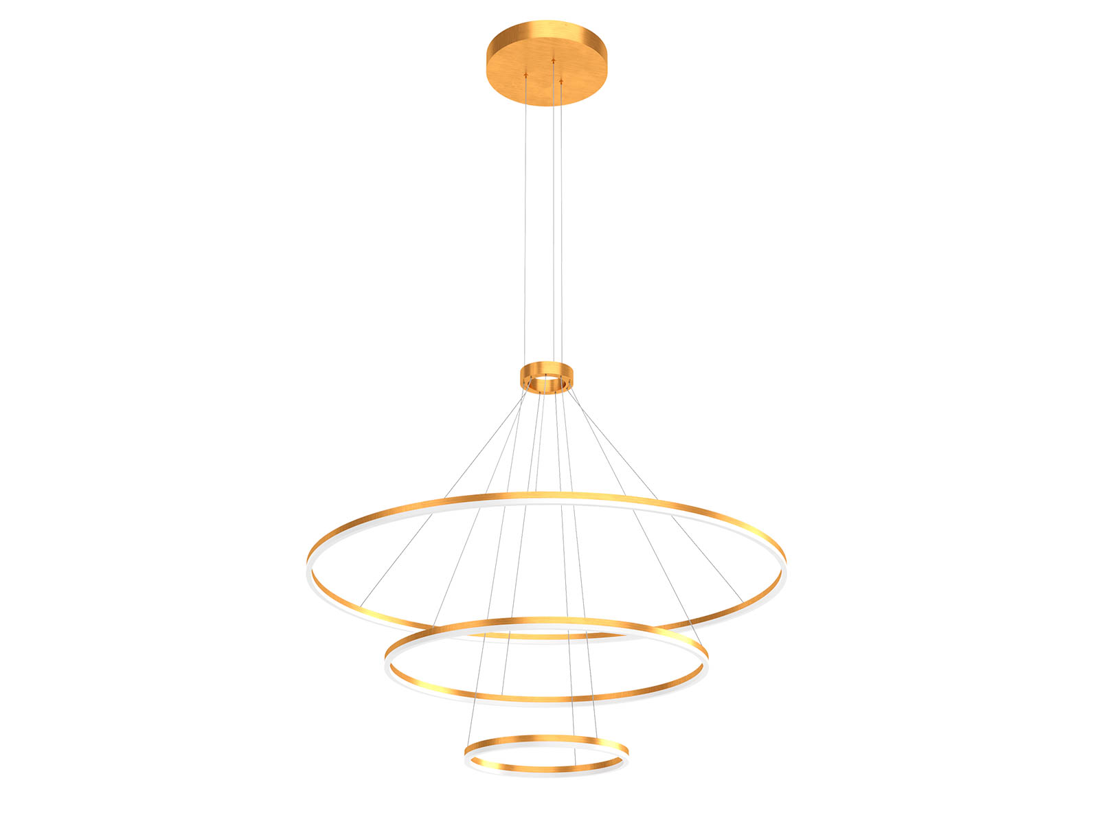 Závěsné LED stmívatelné svítidlo Orbit bronz, 186W, 4000K, ø150, ø100, ø60cm