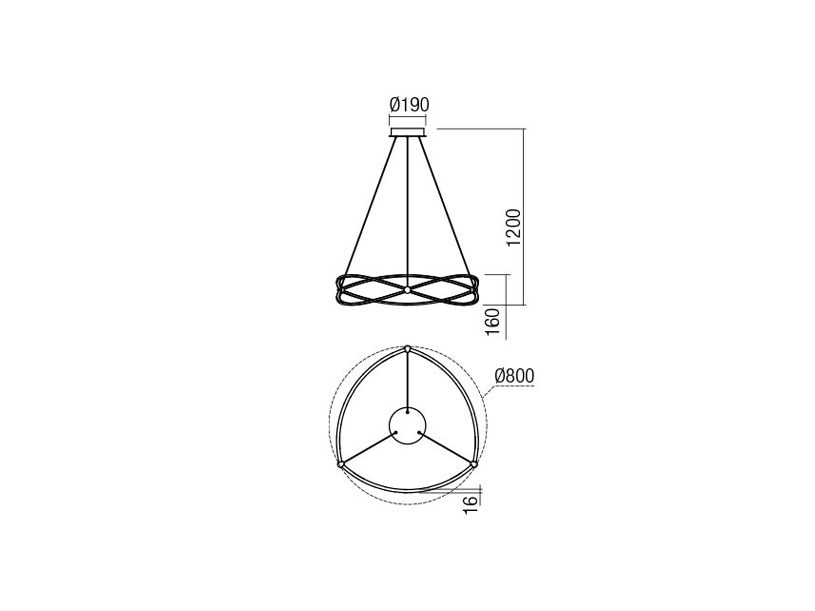 Závěsné LED stmívatelné svítidlo Quark saténový nikl, 52,6W, 3000K, ø80cm