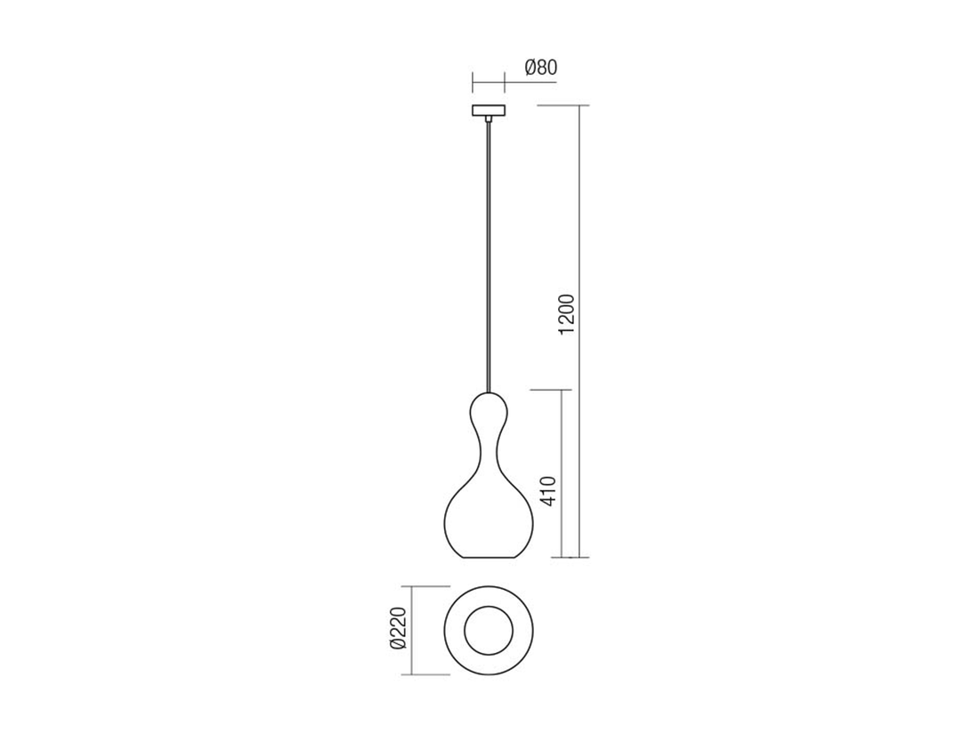 Závěsné svítidlo Lob champagne, E27, ø22cm