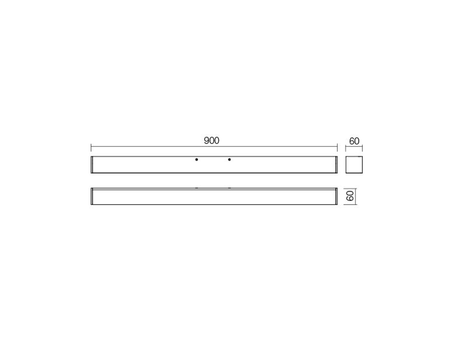 Koupelnové nástěnné LED svítidlo Thela chrom, 25W, 3000K, 90cm