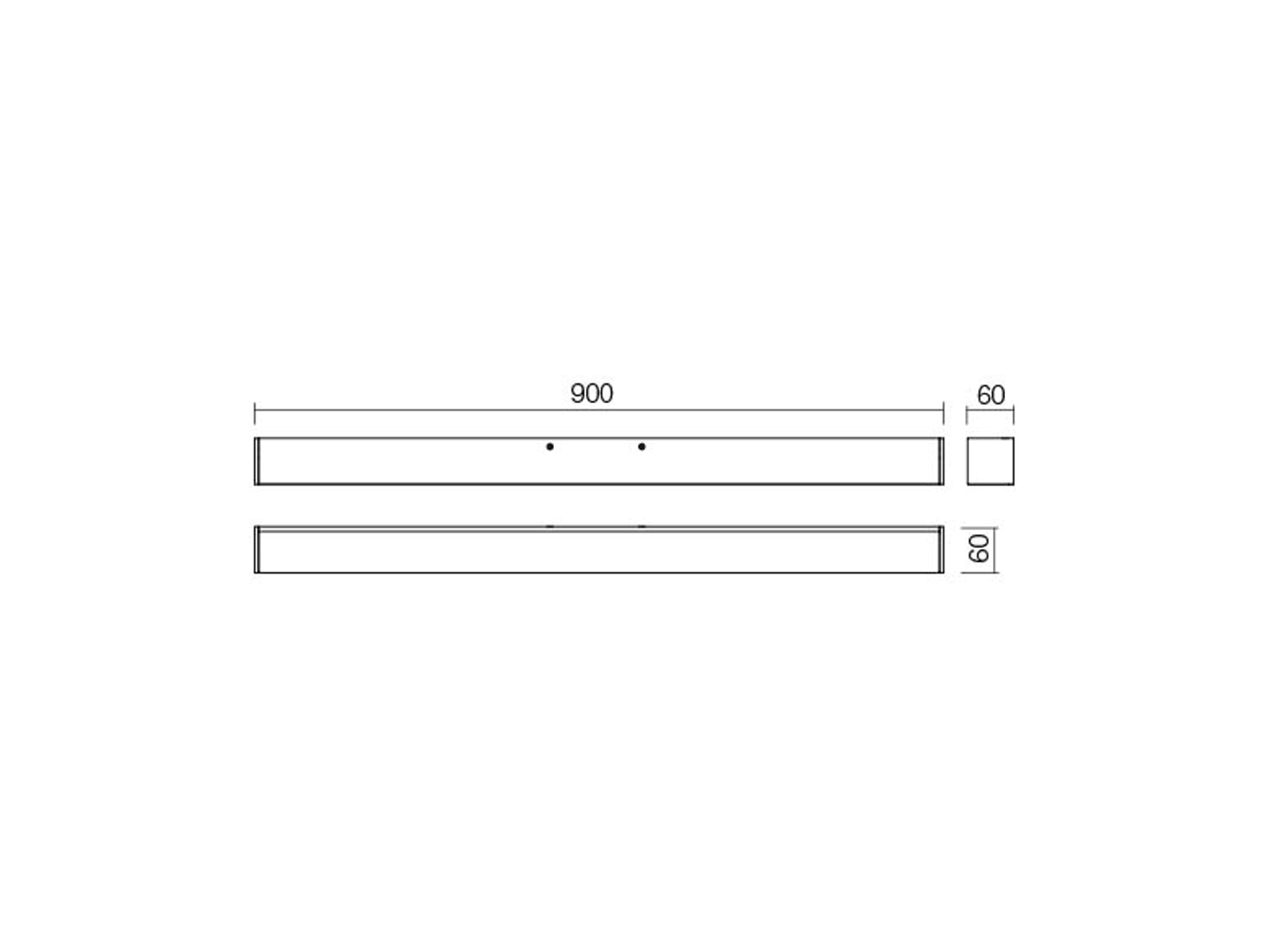 Koupelnové nástěnné LED svítidlo Thela chrom, 25W, 3000K, 90cm