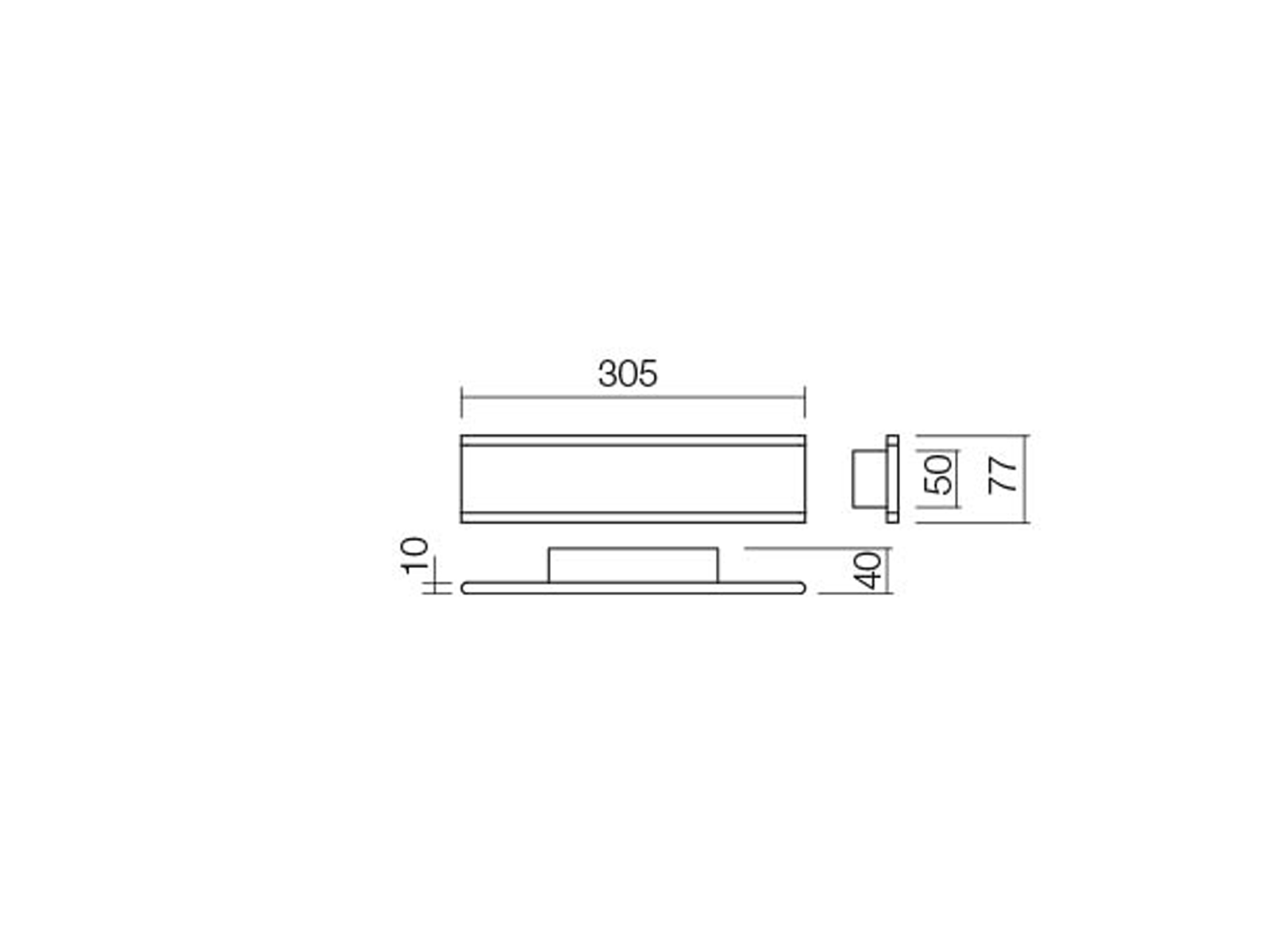 Nástěnné LED svítidlo Rail pískově bílé, 16W, 3000K, 30cm