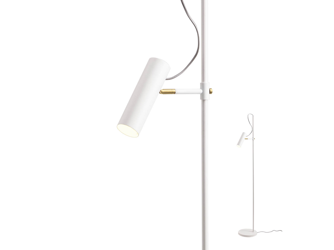 Stojací lampa Pivot bílá, GU10, 154cm