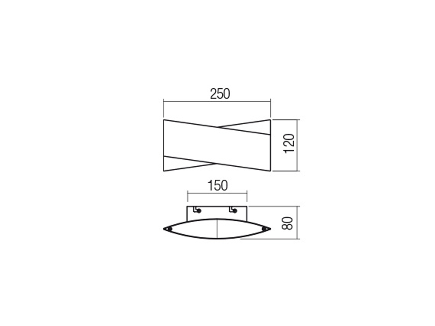 Nástěnné LED svítidlo Xavier černo/bílé, 17W, 3000K, 25cm