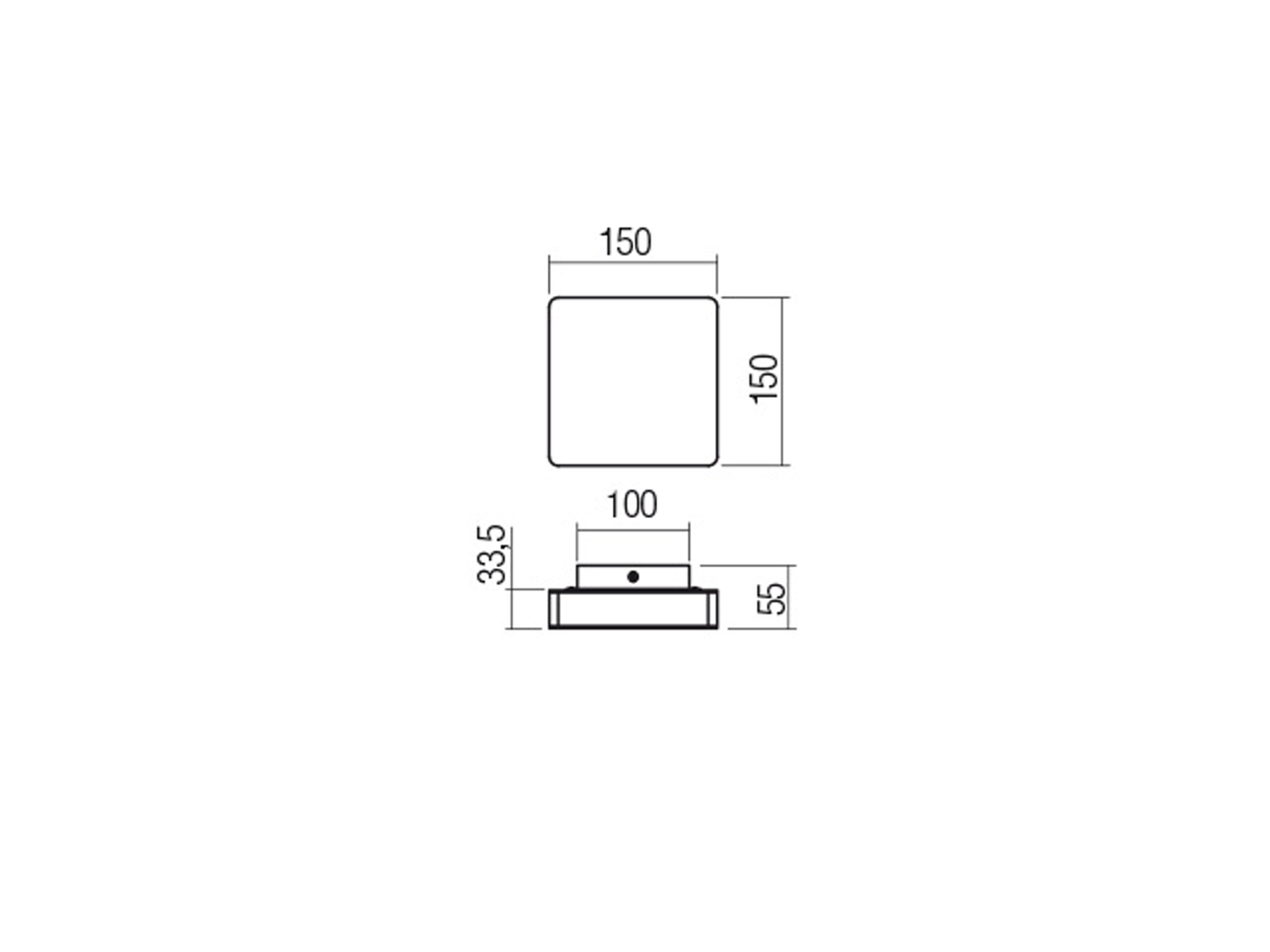 Nástěnné LED svítidlo Tablet pískově bílé, 11W, 3000K, 15cm