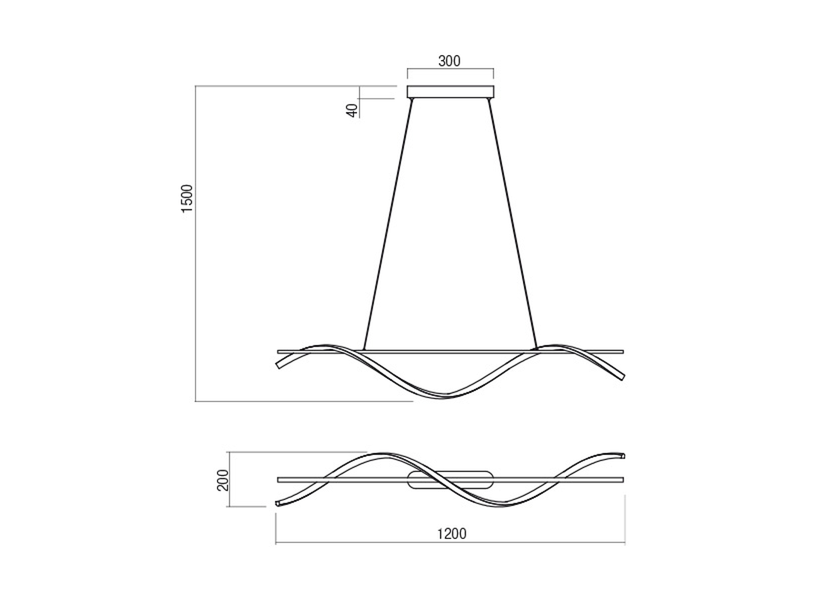 Závěsné LED svítidlo stmívatelné Savage pískově bílé, 23W, 3000K, 120cm