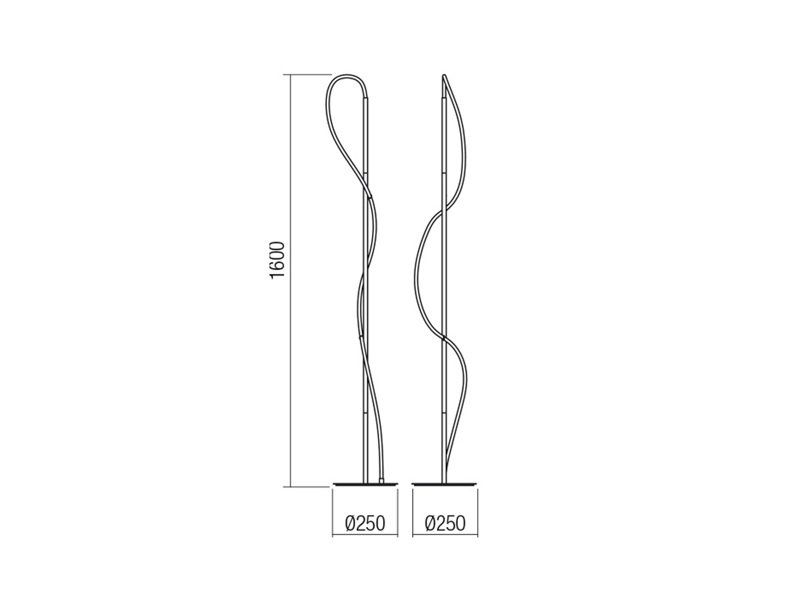 Stojací LED stmívatelná lampa Corral matně zlatá, 32W, 3000K, 160cm