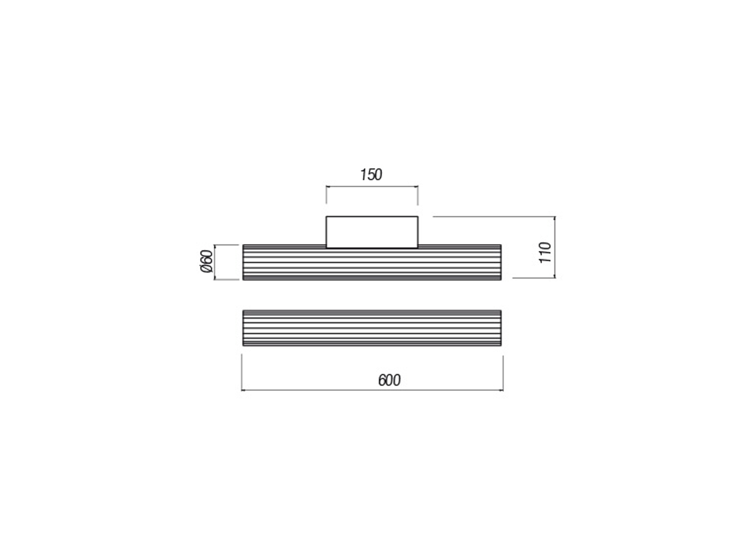 Koupelnové nástěnné LED svítidlo Rigal 12W, 3000K, 60cm