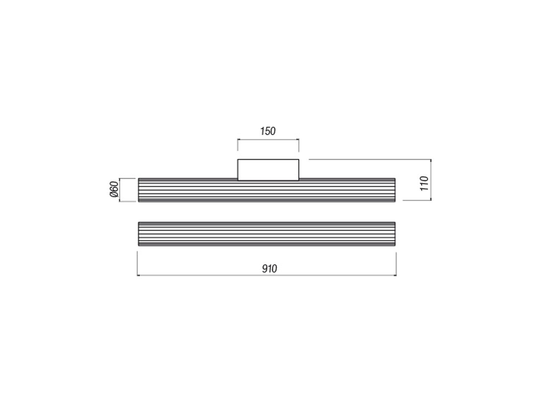 Koupelnové nástěnné LED svítidlo Rigal 18W, 3000K, 91cm