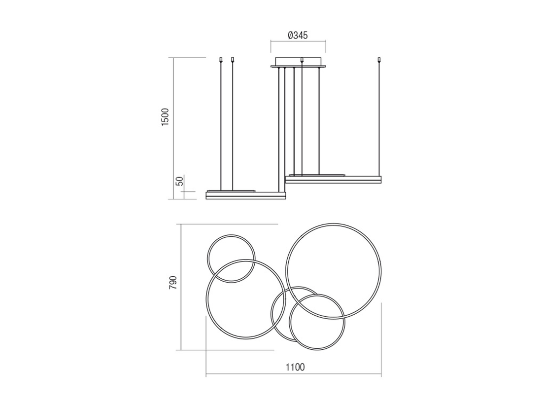 Závěsné LED svítidlo stmívatelné Sigua pískově kávové, 114W, 3000K, 110cm