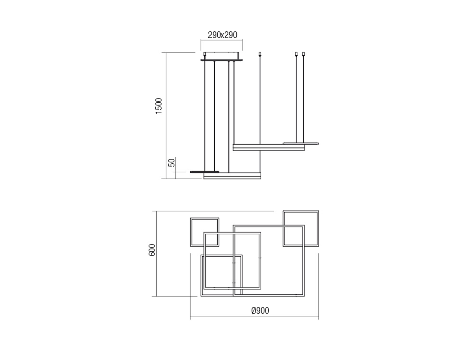 Závěsné LED svítidlo stmívatelné Sigua pískově bílé, 110W, 3000K, ø90cm