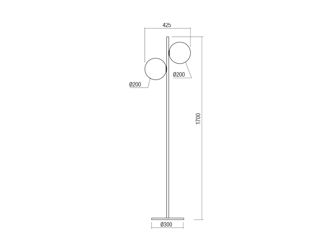 Stojací lampa Talis kartáčovaná bronz, 2L, E27, 170cm