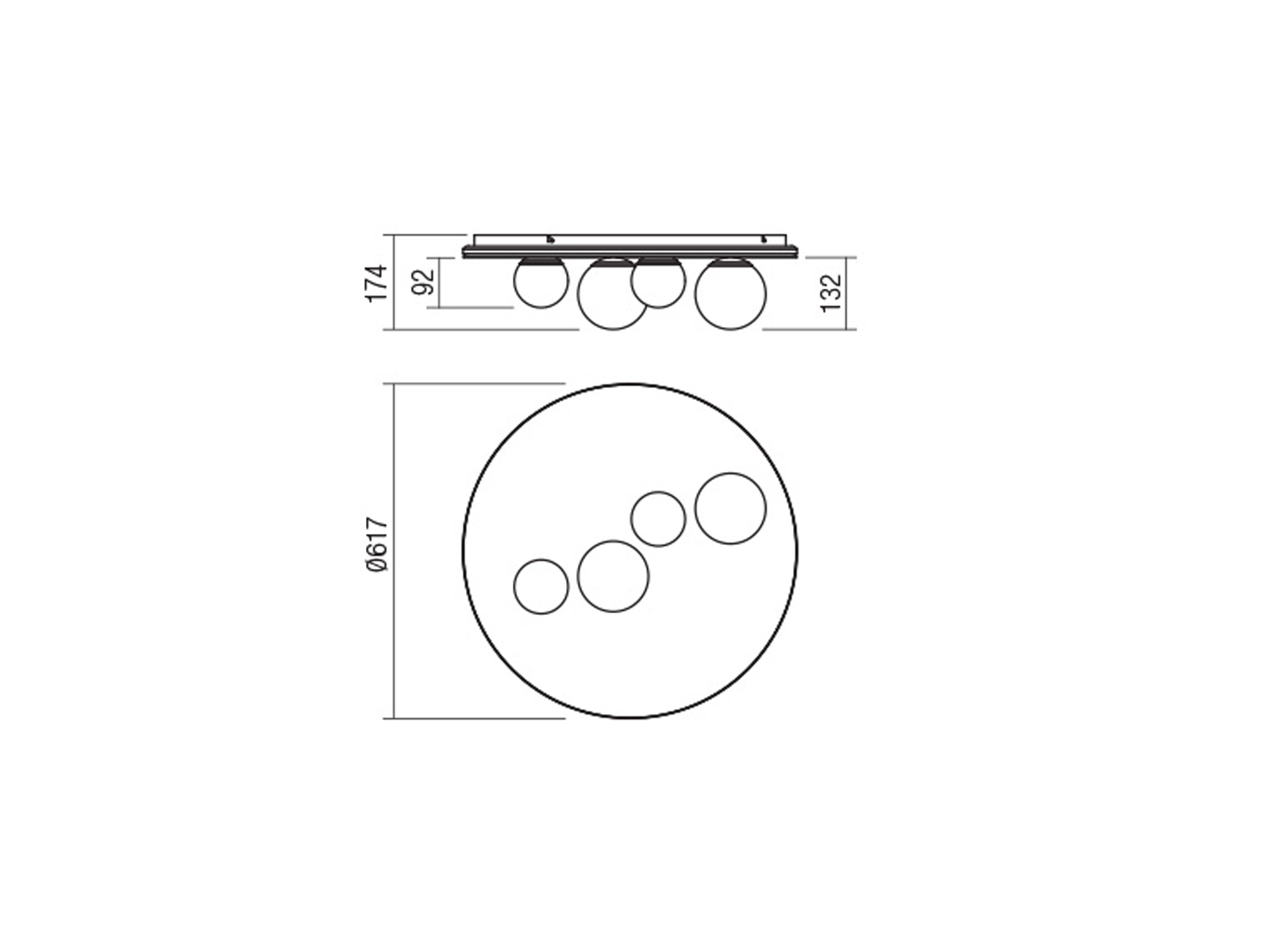 Stropní LED svítidlo Corum matně bílé, 64W, 3000K, ø61cm