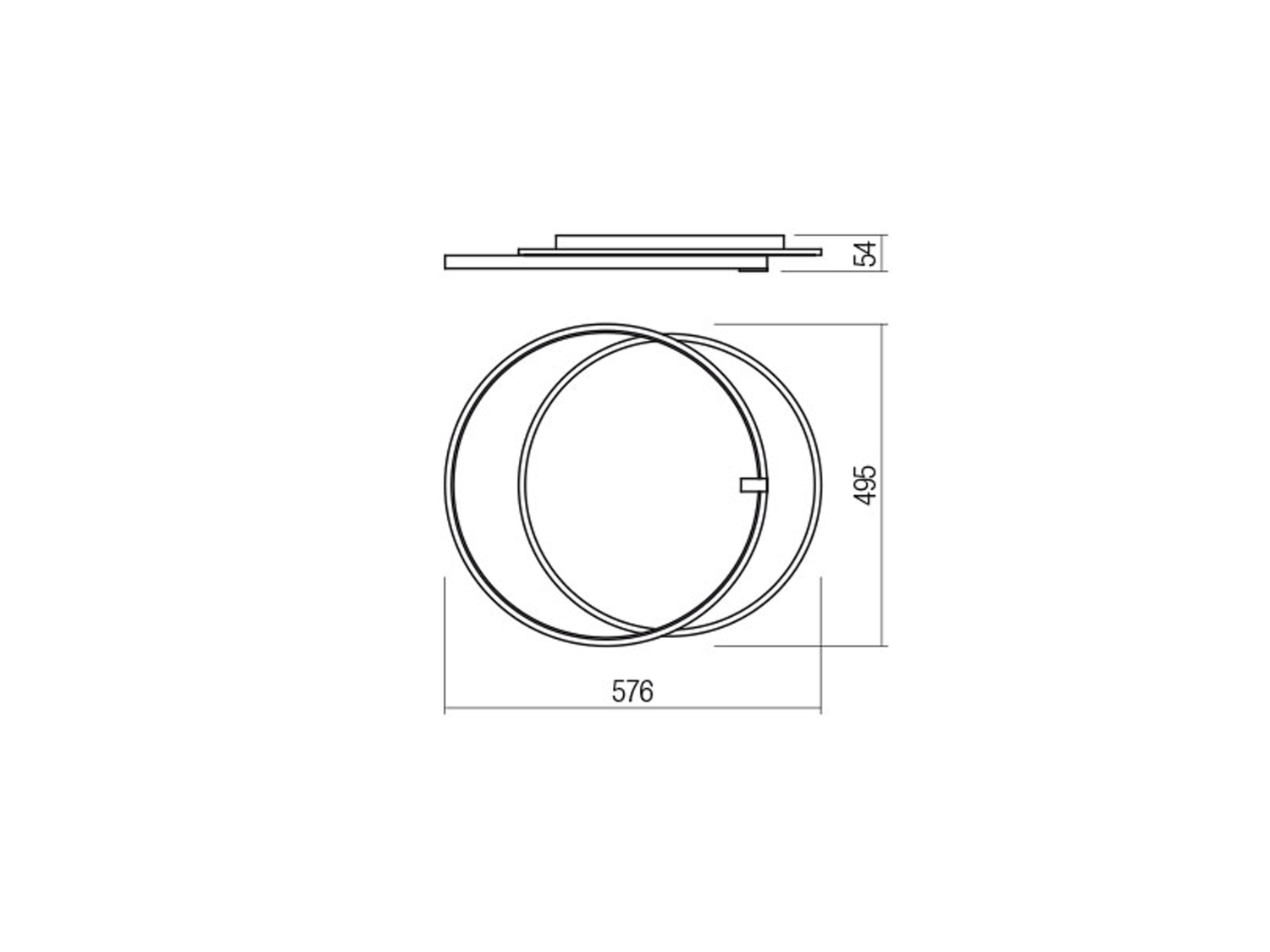 Stropní LED svítidlo Arp pískově bílá, 45W, 3000K, 57cm