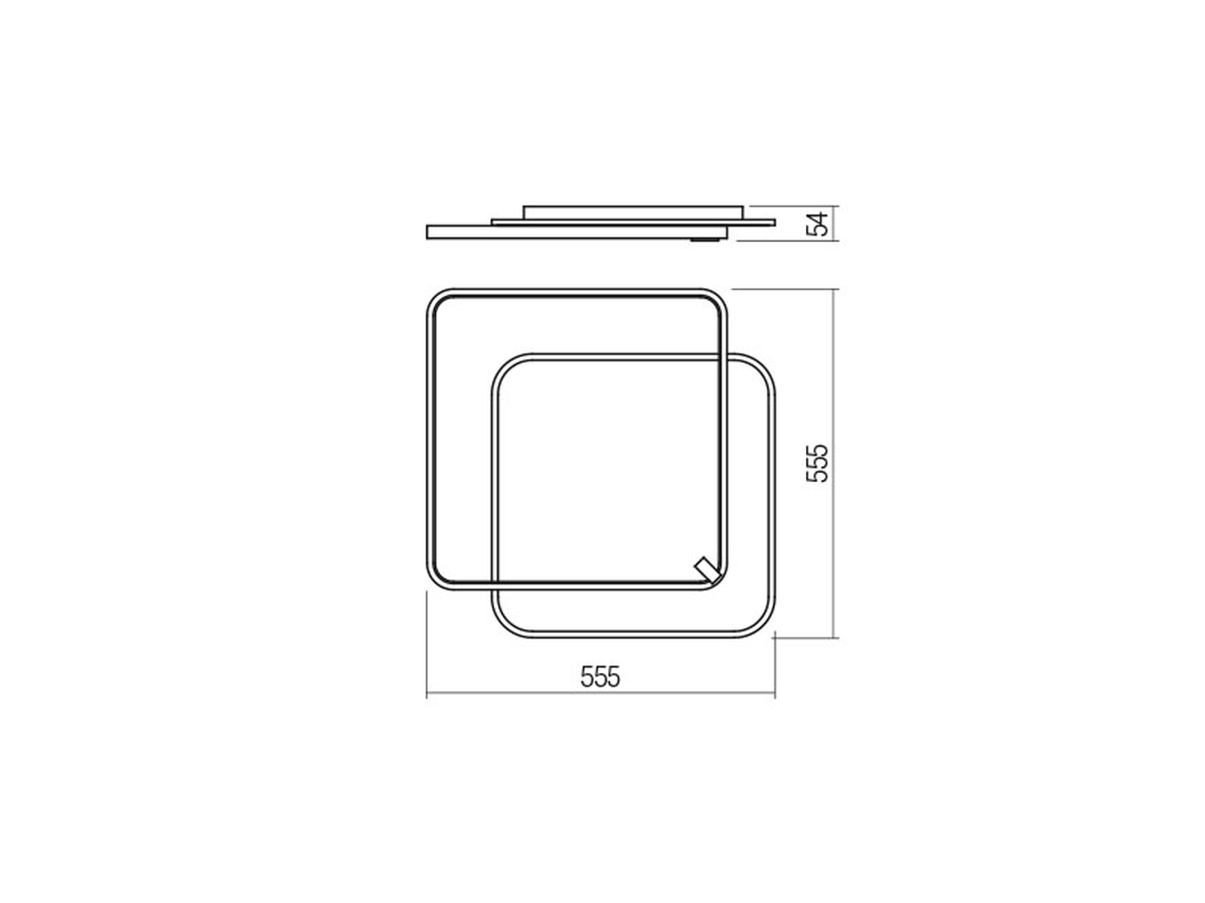 Stropní LED svítidlo Arp pískově černé, 55W, 3000K, 55cm