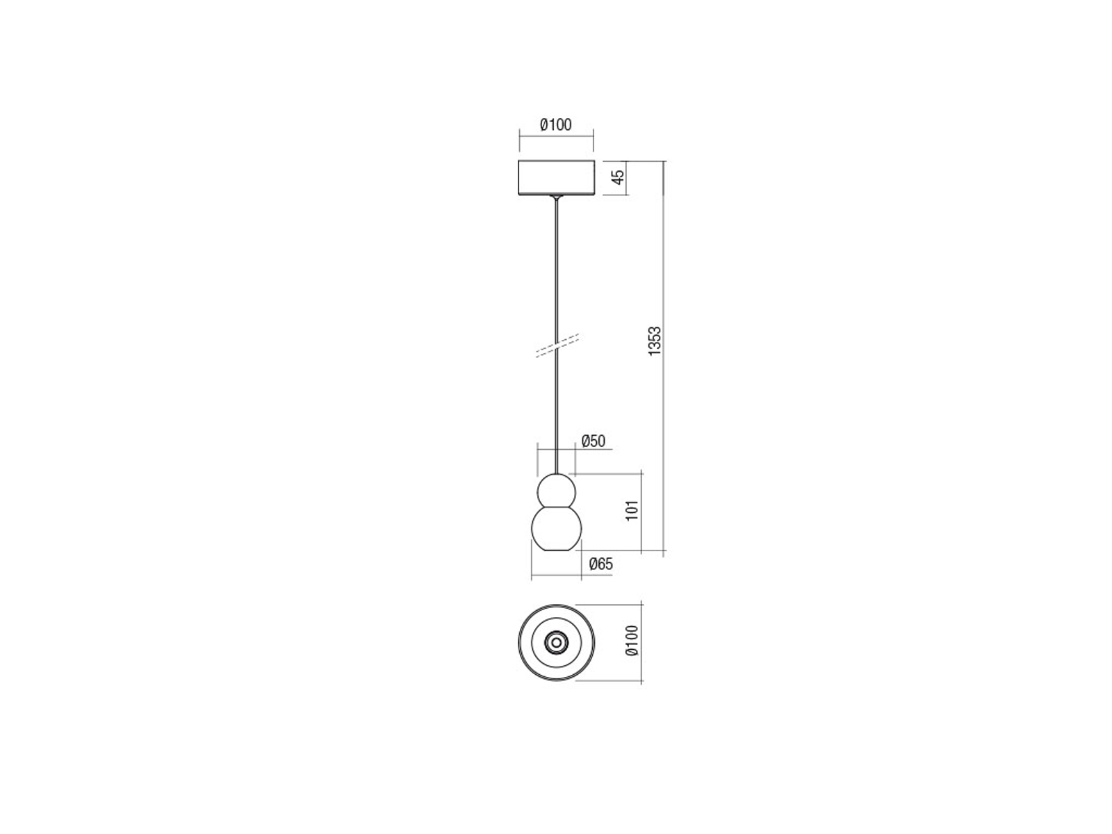 Závěsné LED svítidlo Aoba pískově bílé, 8W, 3000K, ø6,5cm