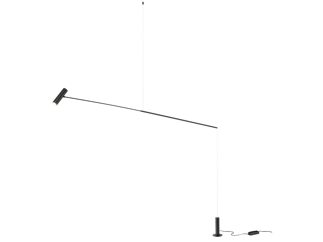 Stojací LED svítidlo Picas černé, 12W, 3000K, 326cm