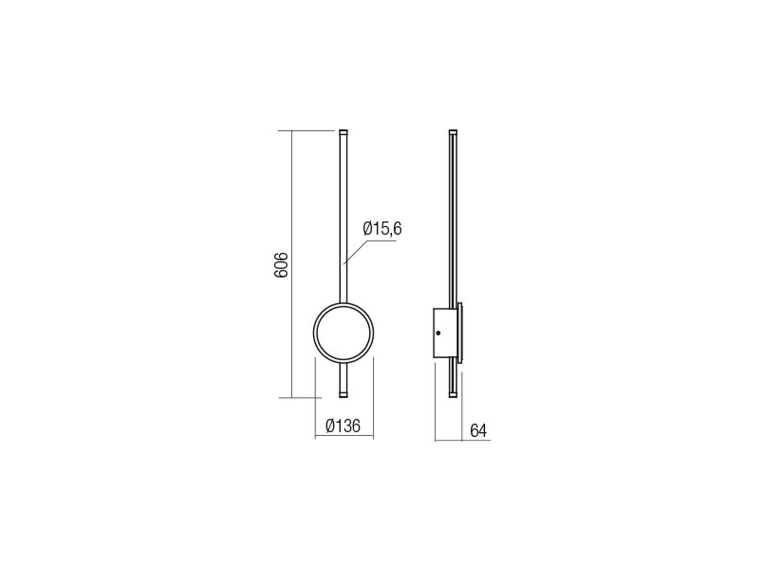 Nástěnná LED lampa Diaz pískově bílá, 18W, 3000K, 60cm