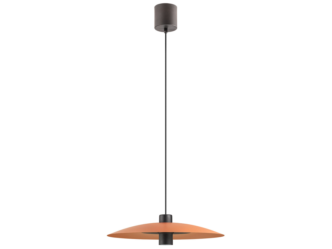 Závěsné LED svítidlo Lars terracotta, 6W + 5W, 3000K, ø35cm