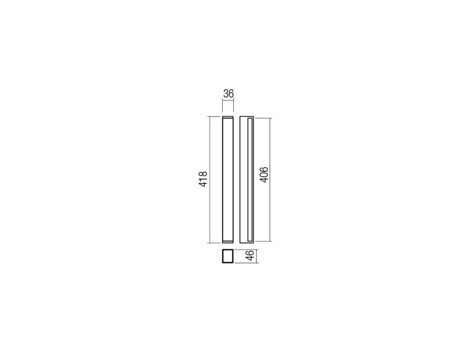 Nástěnné LED svítidlo Plot pískově černé, 13W, 3000K, 41cm