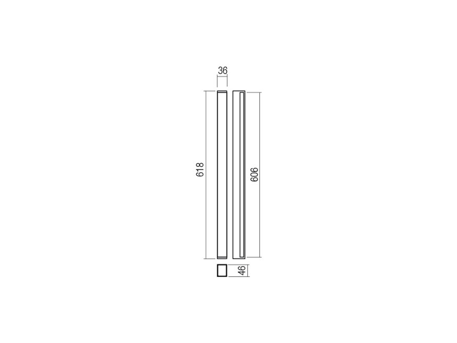 Nástěnné LED svítidlo Plot pískově bílé, 21W, 3000K, 61cm