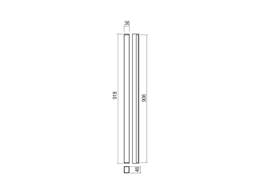 Nástěnné LED svítidlo Plot pískově bílé, 31W, 3000K, 91cm