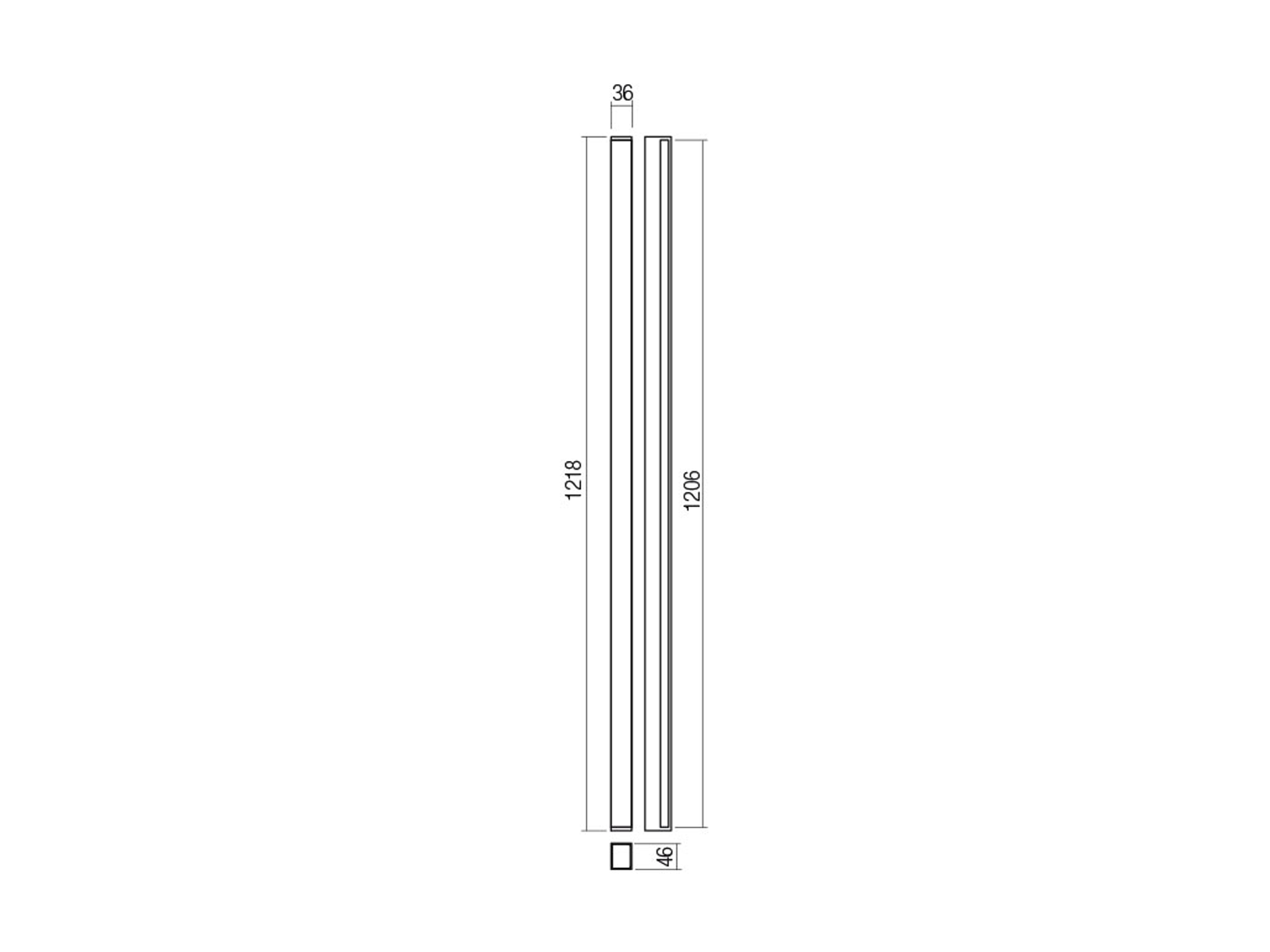 Nástěnné LED svítidlo Plot pískově bílé, 35W, 3000K, 121cm