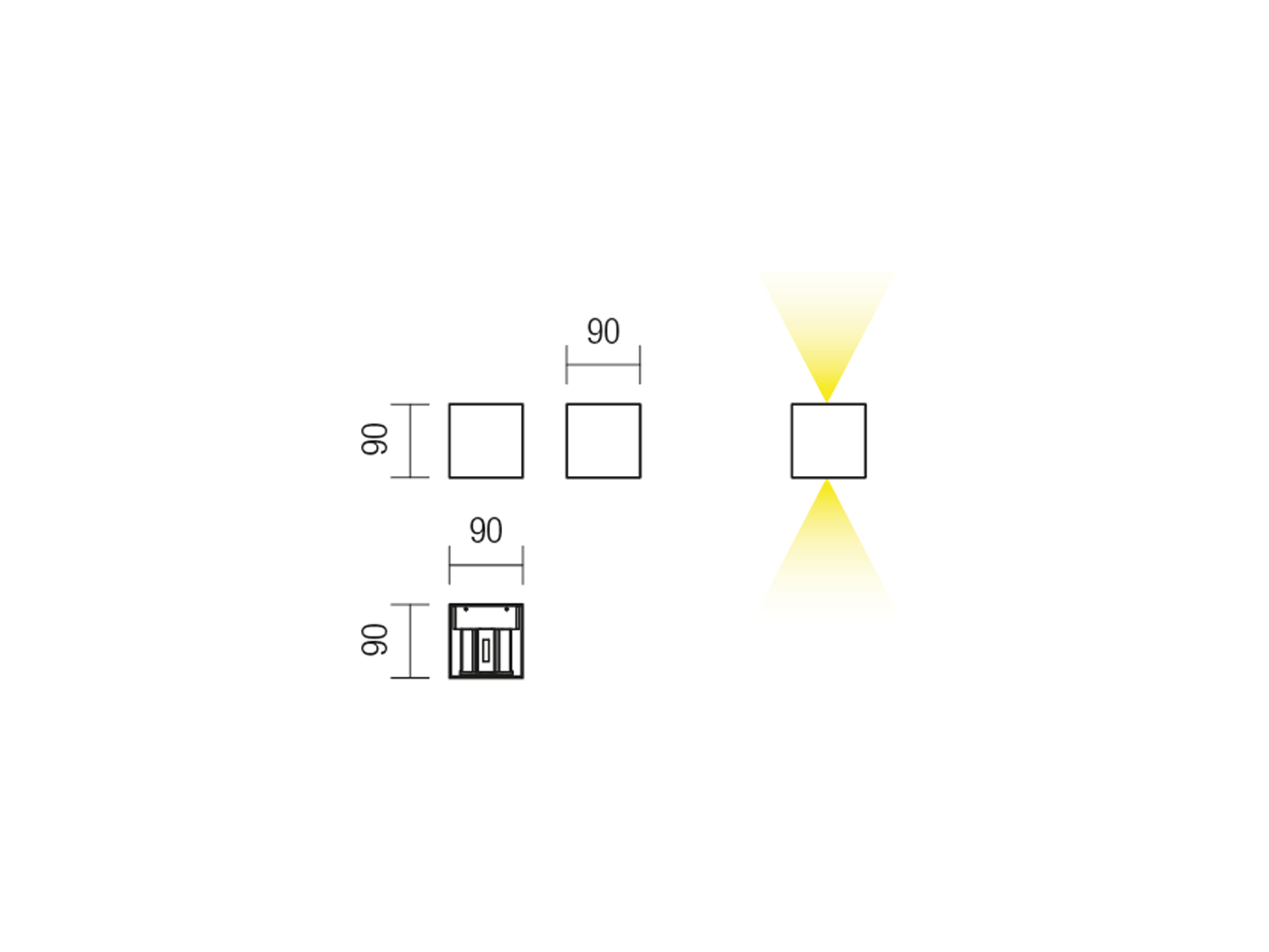 Nástěnné LED svítidlo Amplitude matně černé, 7W, 3000K, 9cm